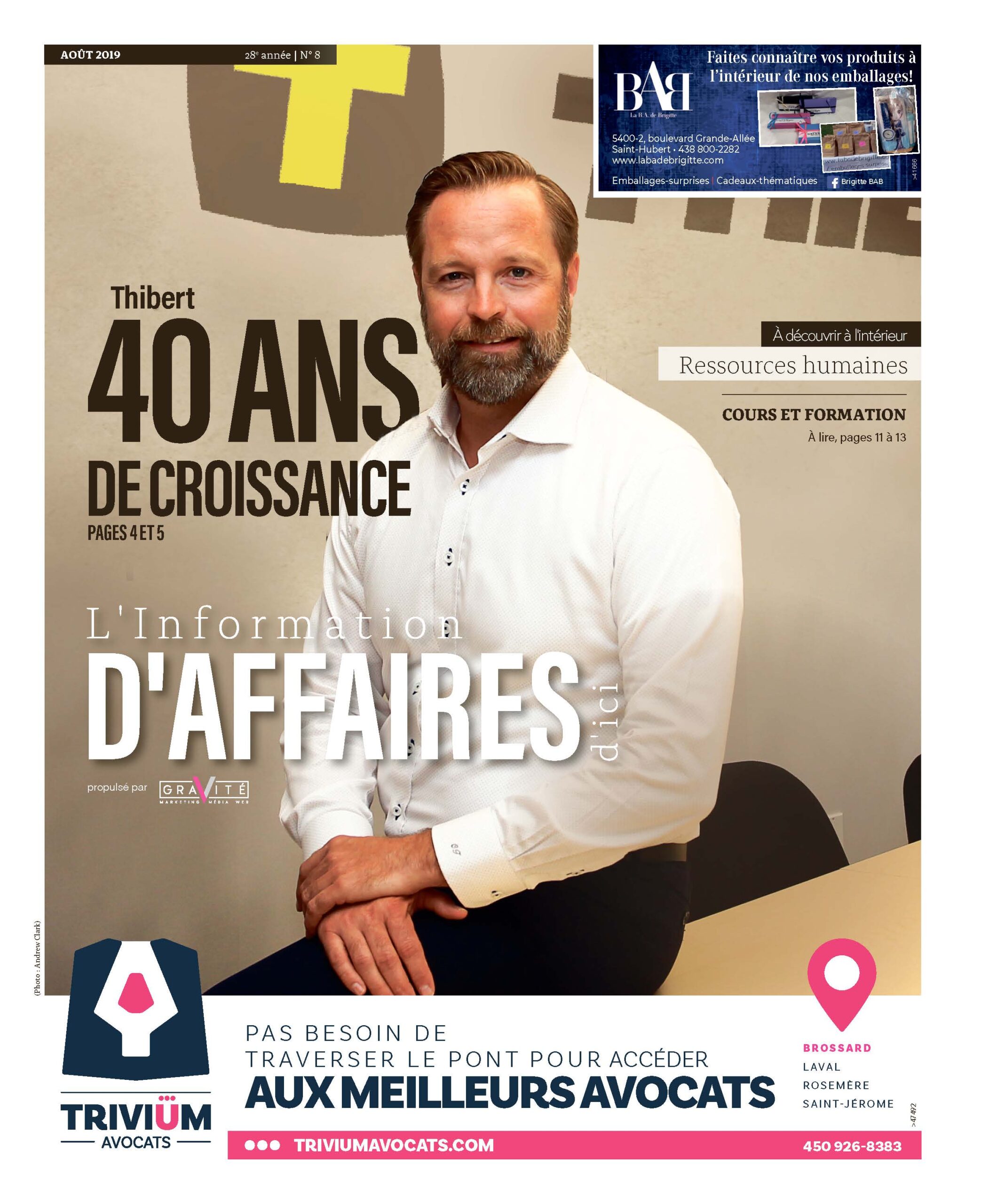 L’Information d’affaires d’ici – Août 2019