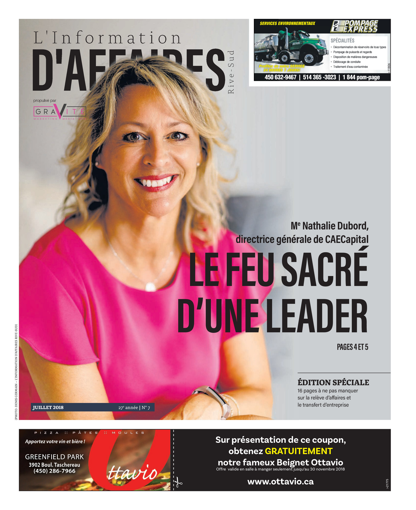 L’Information d’affaires d’ici – Juillet 2018